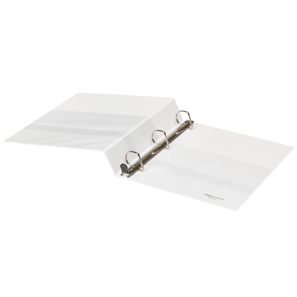 slide 6 of 8, Office Depot Brand Heavy-Duty View 3-Ring Binder, 1 1/2'' D-Rings, White, 1 ct