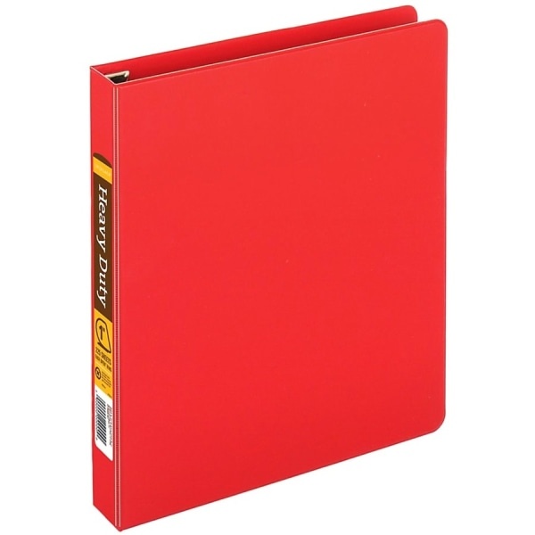 slide 2 of 10, Office Depot [In]Place Heavy-Duty 3-Ring Binder, 1'' D-Rings, Red, 1 in