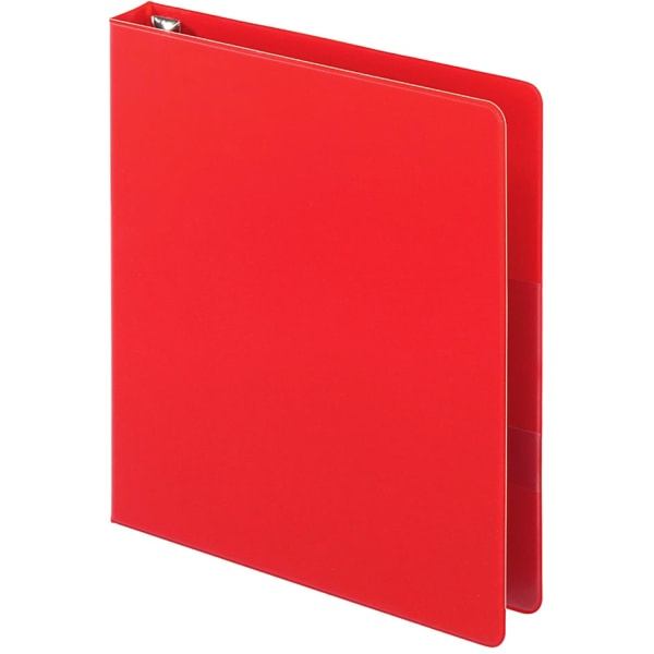 slide 7 of 10, Office Depot [In]Place Heavy-Duty 3-Ring Binder, 1'' D-Rings, Red, 1 in