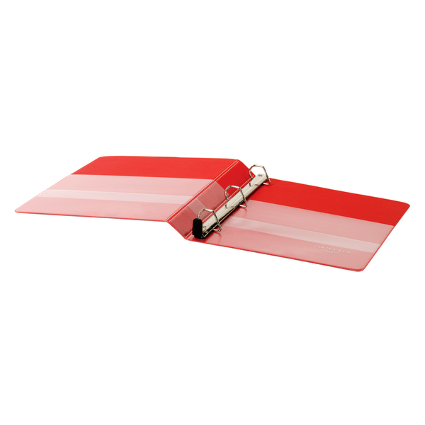 slide 2 of 2, Office Depot Brand Heavy-Duty View 3-Ring Binder, 1'' D-Rings, Red, 1 in