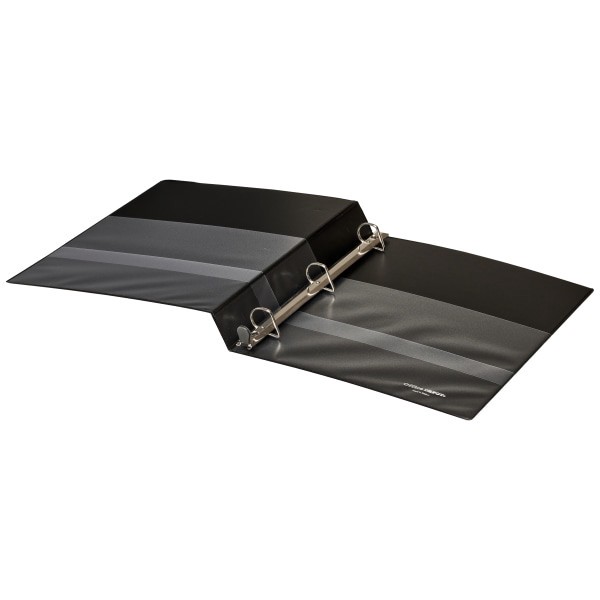 slide 5 of 8, Office Depot Brand Heavy-Duty View 3-Ring Binder, 1'' D-Rings, 100% Recycled, Black, 1 ct