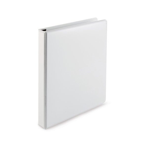 slide 8 of 10, Office Depot Brand Heavy-Duty View 3-Ring Binder, 1'' D-Rings, 100% Recycled, White, 1 in