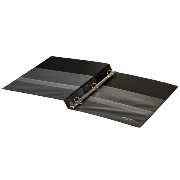 slide 2 of 8, Office Depot Brand Heavy-Duty View 3-Ring Binder, 1/2'' Round Rings, Black, 1 ct
