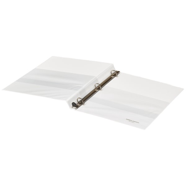 slide 7 of 8, Office Depot Brand Heavy-Duty View 3-Ring Binder, 1/2'' Round Rings, White, 1 ct