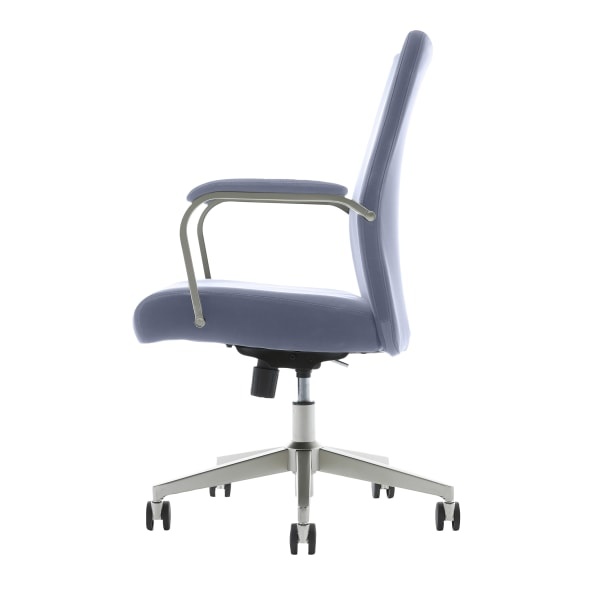 slide 3 of 10, Serta Sittrue Devara Bonded Leather Mid-Back Manager Chair, Light Blue, 1 ct