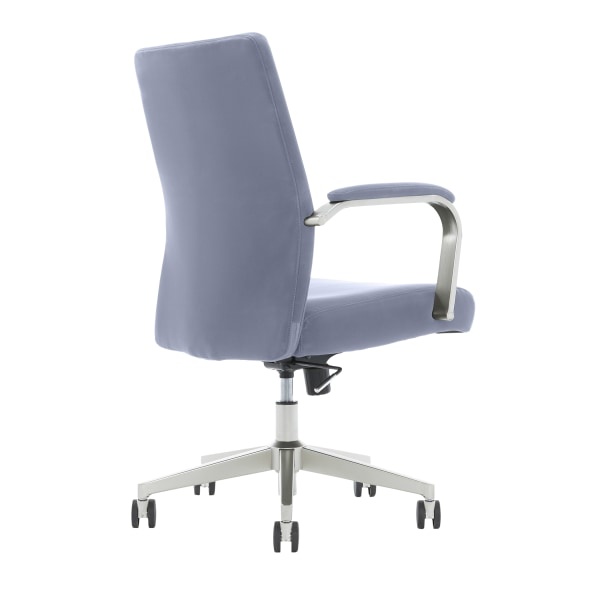 slide 6 of 10, Serta Sittrue Devara Bonded Leather Mid-Back Manager Chair, Light Blue, 1 ct