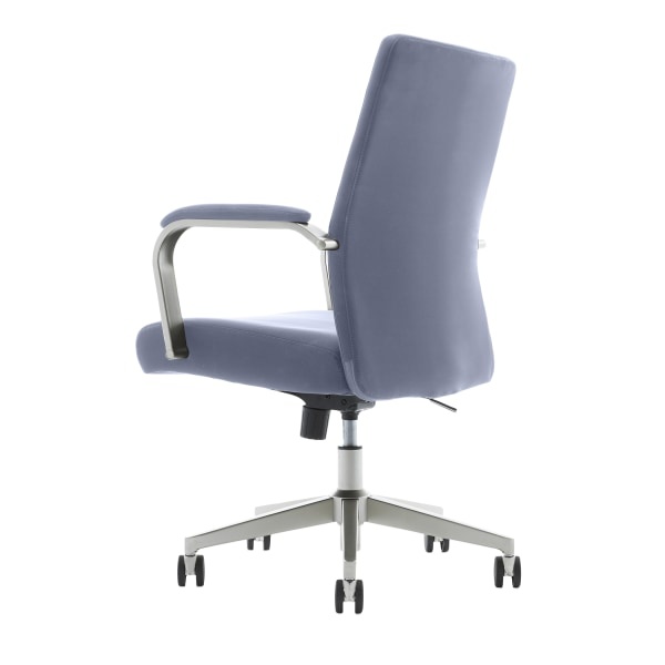 slide 4 of 10, Serta Sittrue Devara Bonded Leather Mid-Back Manager Chair, Light Blue, 1 ct