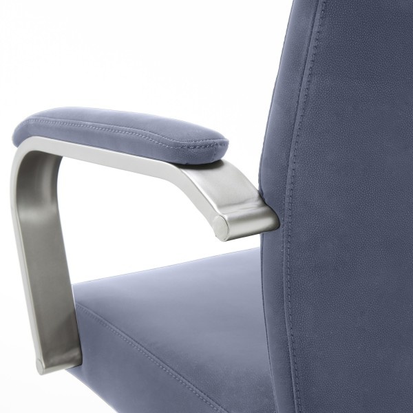 slide 9 of 10, Serta Sittrue Devara Bonded Leather Mid-Back Manager Chair, Light Blue, 1 ct