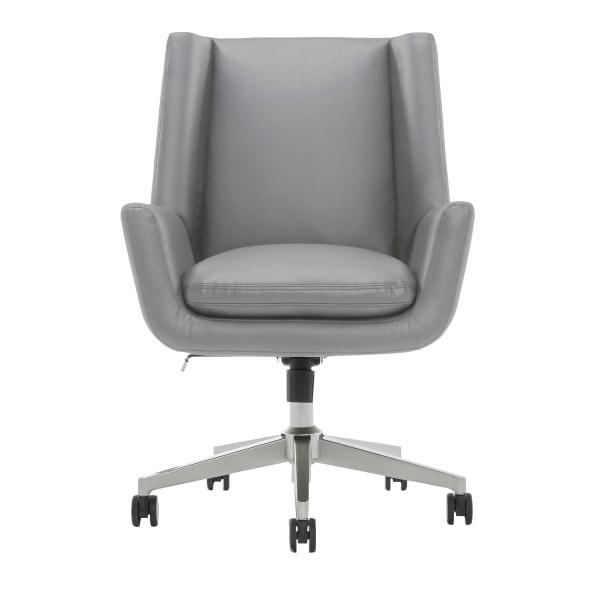 slide 9 of 10, Serta Sittrue Montair Bonded Leather Mid-Back Manager Chair, Gray, 1 ct