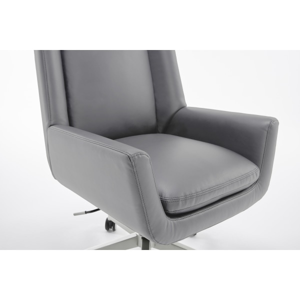 slide 7 of 10, Serta Sittrue Montair Bonded Leather Mid-Back Manager Chair, Gray, 1 ct