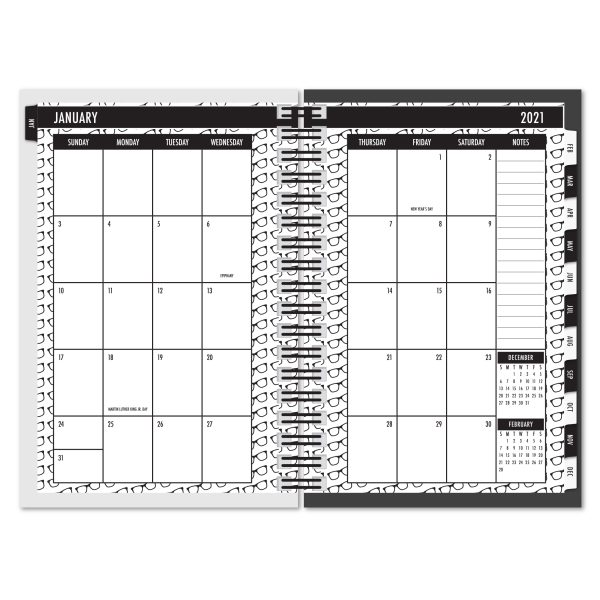 slide 3 of 3, Office Depot Brand Weekly/Monthly Planner, 4" X 6", Twenty Twenty One, January To December 2021, 1 ct