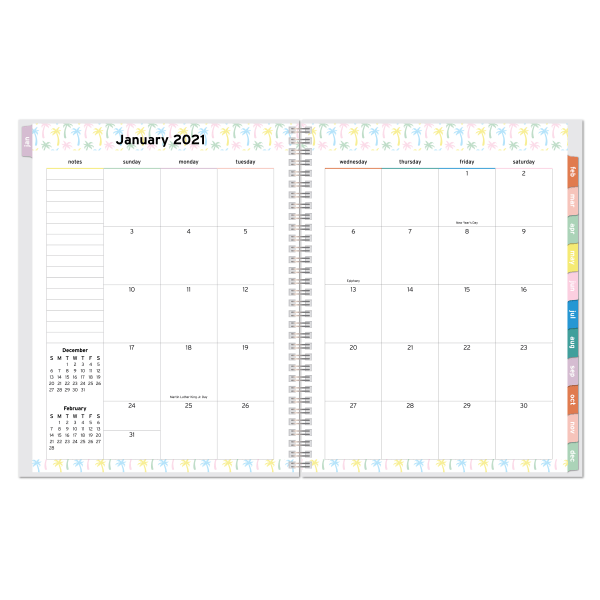 slide 2 of 3, Office Depot Brand Weekly/Monthly Planner, 8-1/2'' X 11'', Vsco Girl, January To December 2021, Dx191547-009, 1 ct