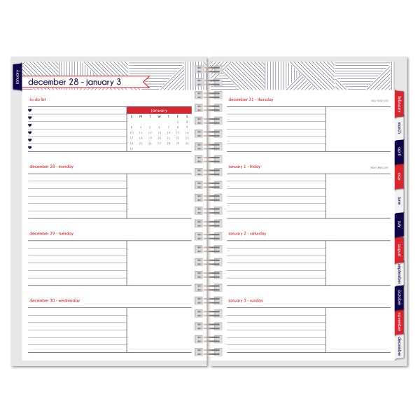 slide 2 of 3, Office Depot Brand Weekly/Monthly Planner, 5'' X 8'', Love, January To December 2021, 1 ct