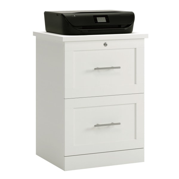 Realspace 17 D Vertical 2 Drawer File Cabinet White - Office Depot