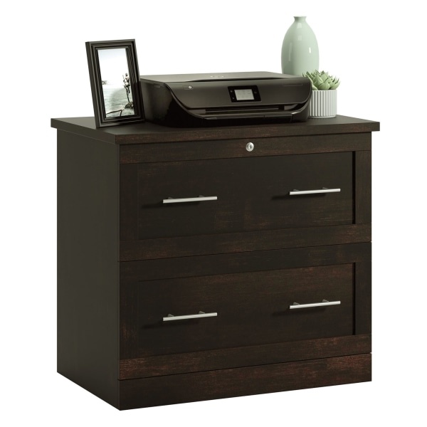 slide 2 of 7, Realspace 2-Drawer 30''W Lateral File Cabinet, Peppered Black, 1 ct