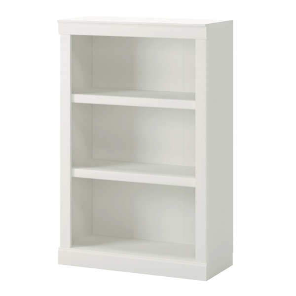 slide 2 of 7, Realspace 45"H 3-Shelf Bookcase, Arctic White, 1 ct