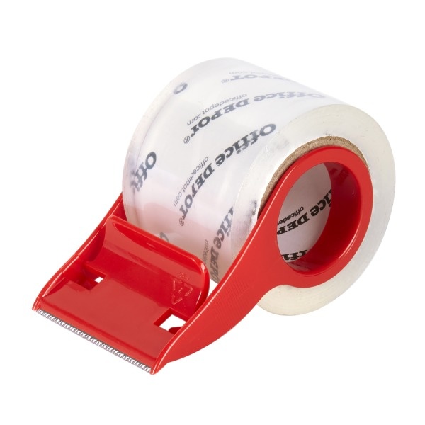 slide 2 of 2, Office Depot Brand Heavy-Duty Shipping Tape With Dispenser, 1-15/16'' X 26-11/16 Yd, Clear, 1 ct