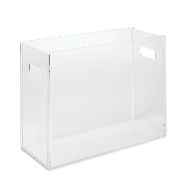 slide 2 of 3, Realspace Acrylic File Box With Hanging Folders, Letter Size, 12-1/2'' X 5-1/4'' X 10-1/4'', Clear, 1 ct