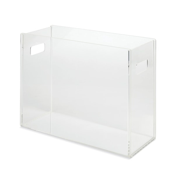 slide 3 of 3, Realspace Acrylic File Box With Hanging Folders, Letter Size, 12-1/2'' X 5-1/4'' X 10-1/4'', Clear, 1 ct