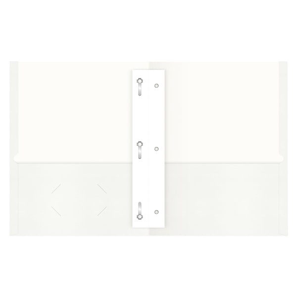 slide 2 of 3, Office Depot Brand 2-Pocket Textured Paper Folders With Prongs, White, Pack Of 10, 10 ct