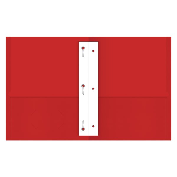 slide 2 of 3, Office Depot Brand 2-Pocket Textured Paper Folders With Prongs, Red, Pack Of 10, 10 ct