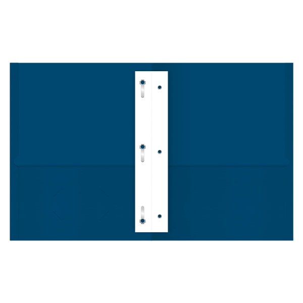 slide 3 of 3, Office Depot Brand 2-Pocket Textured Paper Folders With Prongs, Dark Blue, Pack Of 10, 10 ct