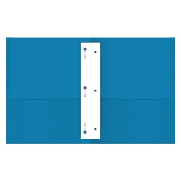 slide 2 of 3, Office Depot Brand 2-Pocket Textured Paper Folders With Prongs, Light Blue, Pack Of 10, 10 ct