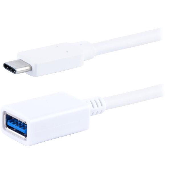 slide 2 of 6, Ativa Usb 3.0 Usb-C To Usb-A Adapter, 5.9", White, 32454, 1 ct