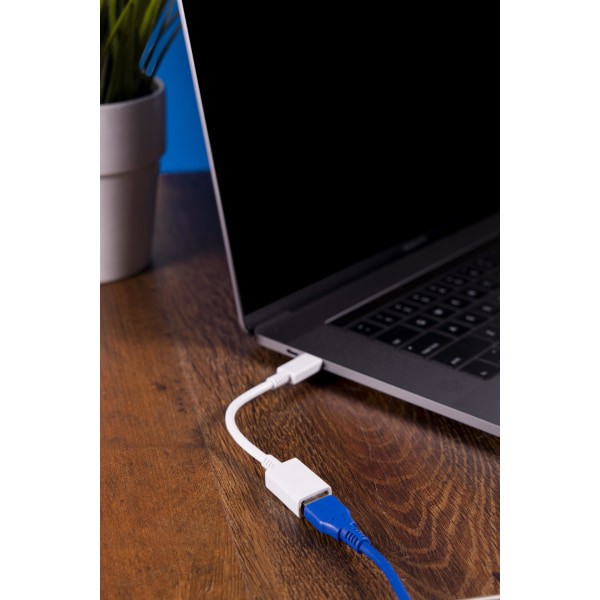 slide 3 of 6, Ativa Usb 3.0 Usb-C To Usb-A Adapter, 5.9", White, 32454, 1 ct