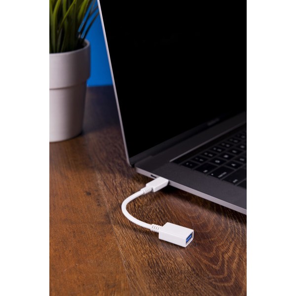 slide 5 of 6, Ativa Usb 3.0 Usb-C To Usb-A Adapter, 5.9", White, 32454, 1 ct