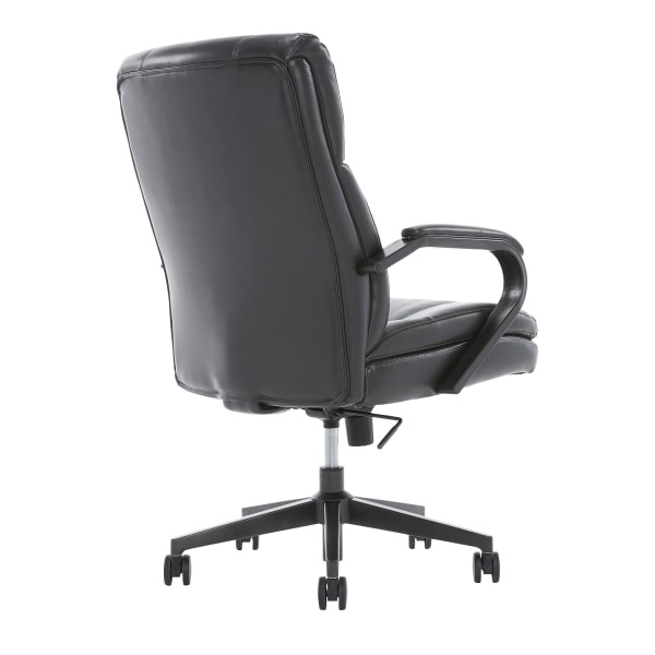 slide 9 of 10, Serta Sittrue Belterra Bonded Leather Mid-Back Manager Chair, Black, 1 ct