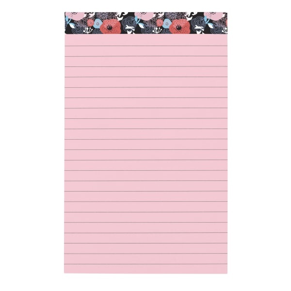 slide 3 of 3, Office Depot Brand Fashion Legal Pad, 5-1/2'' X 8-1/2'', Wide Ruled, 100 Pages (50 Sheets), Assorted Colors, 50 ct