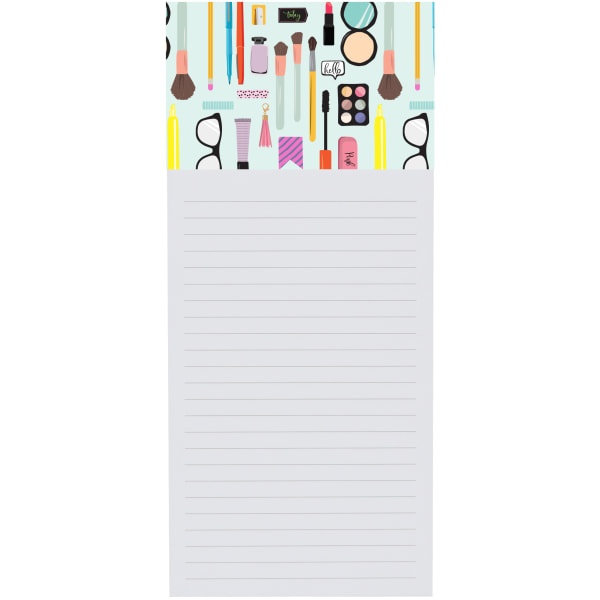 slide 3 of 3, Office Depot Brand Chunky Tape List Pad, 4'' X 9'', Narrow Ruled, 50 Sheets, Assorted Designs, 50 ct