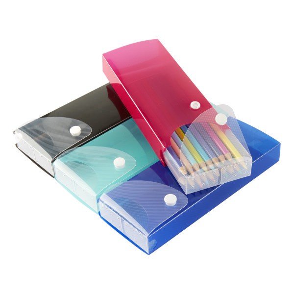 slide 3 of 10, Advantus Textured Pencil Box, Assorted Colors, 1 ct