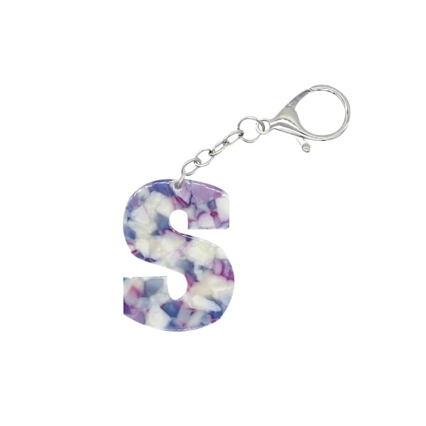 slide 3 of 6, Office Depot Brand Acrylic Initial Bag Charm, 1-3/4'', Assorted Designs, 1 ct
