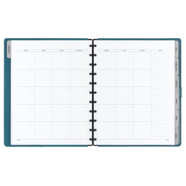 slide 3 of 4, TUL Discbound Monthly Planner Starter Set, Letter Size, Teal, January To December 2021, TULltplnr-Ry-Tl, 1 ct