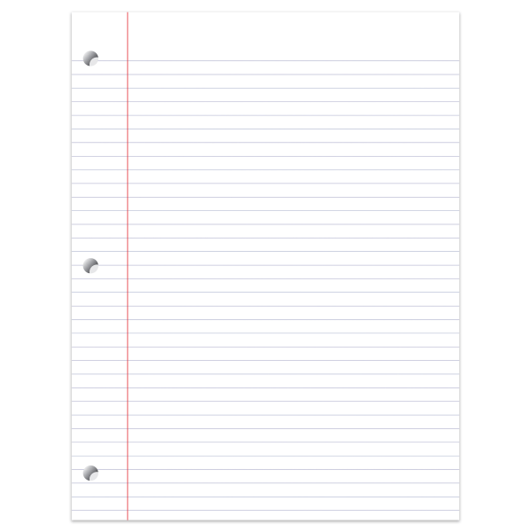 slide 2 of 2, Office Depot Brand Notebook Filler Paper, College-Ruled, 8'' X 10 1/2'', White, Pack Of 150 Sheets, 150 ct