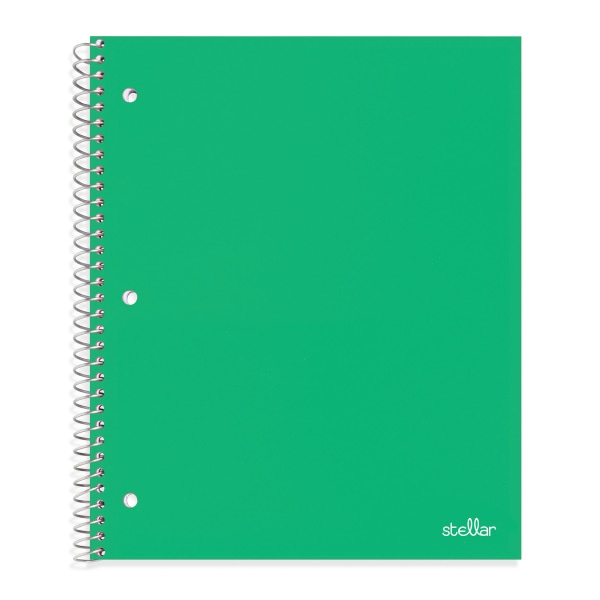 slide 2 of 2, Office Depot Brand Stellar Poly Notebook, 8'' X 10-1/2'', Wide Ruled, 200 Pages (100 Sheets), Green, 100 ct