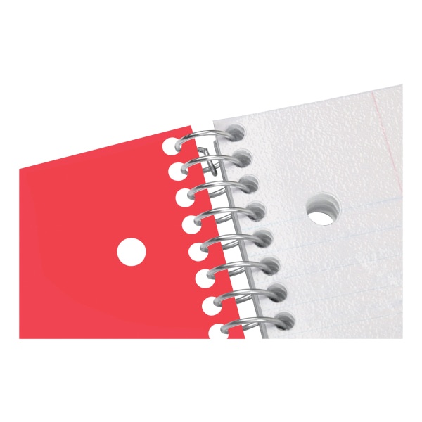 slide 4 of 4, Office Depot Brand Stellar Poly Notebook, 8-1/2'' X 11'', 3 Subject, Wide Ruled, 300 Pages (150 Sheets), Red, 150 ct