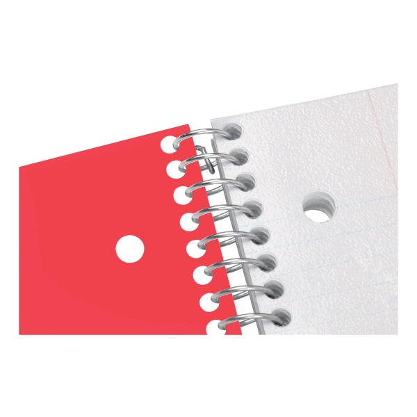 slide 2 of 4, Office Depot Brand Stellar Poly Notebook, 8-1/2'' X 11'', 3 Subject, Wide Ruled, 300 Pages (150 Sheets), Red, 150 ct