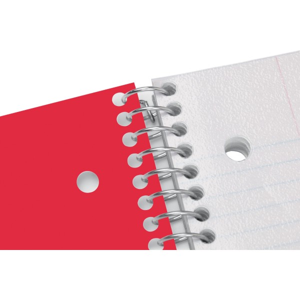 slide 2 of 4, Office Depot Brand Stellar Poly Notebook, 8-1/2'' X 11'', 5 Subject, College Ruled, 200 Pages (100 Sheets), Red, 100 ct