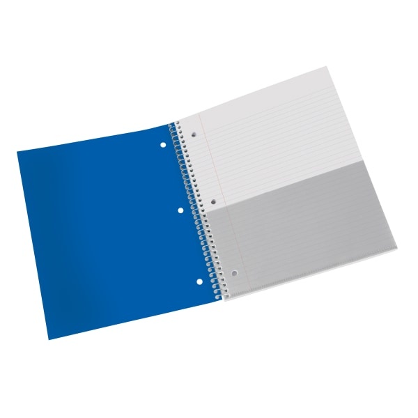 slide 4 of 4, Office Depot Brand Stellar Poly Notebook, 8-1/2'' X 11'', 5 Subject, College Ruled, 200 Pages (100 Sheets), Blue, 100 ct