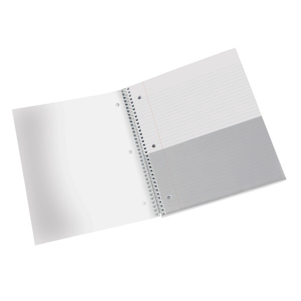 slide 4 of 4, Office Depot Brand Stellar Poly Notebook, 8 1/2'' X 11'', College Ruled, 200 Pages (100 Sheets), White, 100 ct