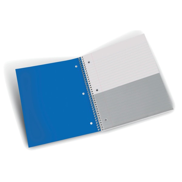 slide 3 of 4, Office Depot Brand Stellar Poly Notebook, 8" X 10 1/2", 1 Subject, Wide Ruled, 200 Pages (100 Sheets), Blue, 100 ct