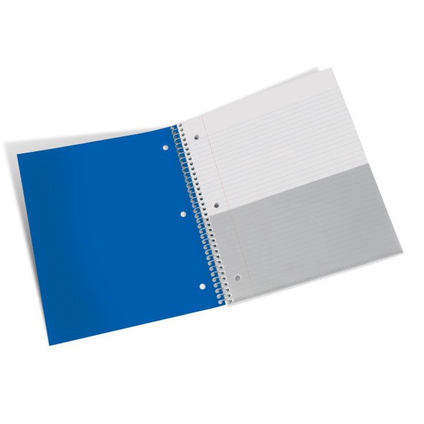 slide 4 of 4, Office Depot Brand Stellar Poly Notebook, 8 1/2" X 11", 1 Subject, College Ruled, 200 Pages (100 Sheets), Blue, 100 ct