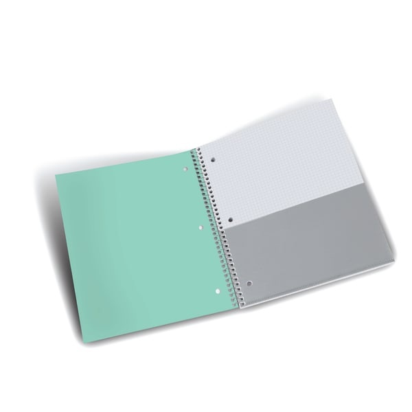 slide 3 of 10, Office Depot Brand Stellar Poly Notebook, 8 1/2'' X 11'', 1 Subject, Quadrille Ruled, Assorted Colors (No Color Choice), 100 Sheets, 100 ct