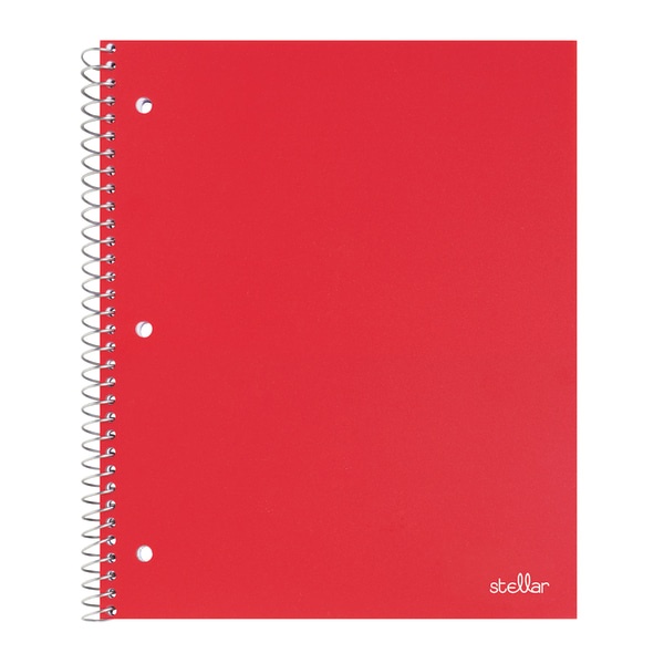 slide 6 of 10, Office Depot Brand Stellar Poly Notebook, 8 1/2'' X 11'', 1 Subject, Quadrille Ruled, Assorted Colors (No Color Choice), 100 Sheets, 100 ct