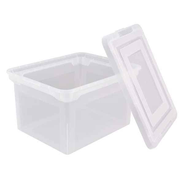 slide 4 of 4, Office Depot Brand Letter And Legal File Tote, Clear, 18 in x 14 1/4 in x 10 7/8 in