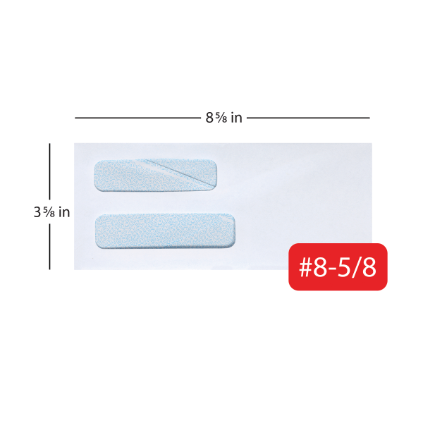 slide 2 of 4, Office Depot Brand Double-Window Envelopes, #8, White, Gummed, 500 ct