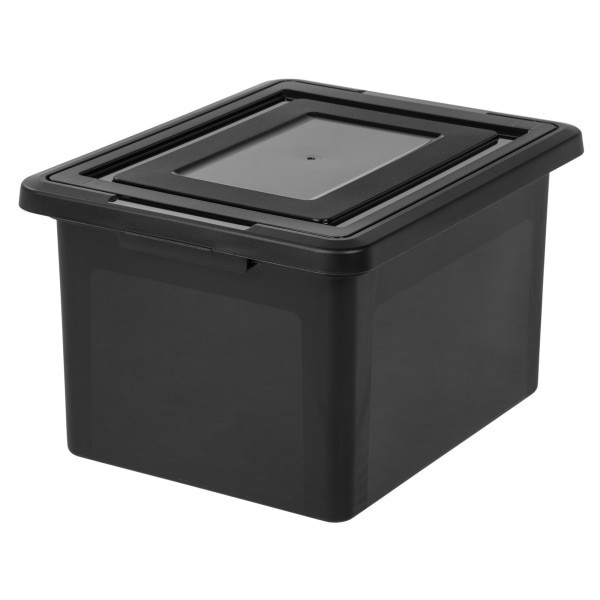 slide 4 of 4, Office Depot Brand Letter And Legal File Tote, 30% Recycled, Black, 18 in x 14 1/4 in x 10 7/8 in